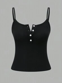 Chiquease Bộ 3 áo hai dây cổ vuông, nửa xếp ly dành cho nữ - Nhiều màu - Xem 17