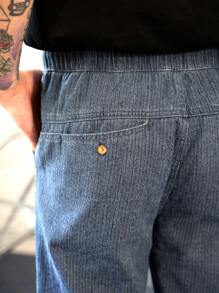 Claim Dot Herren Lockere, weite Ballonform Jeans mit Vintage-Waschung in Dunkelblau