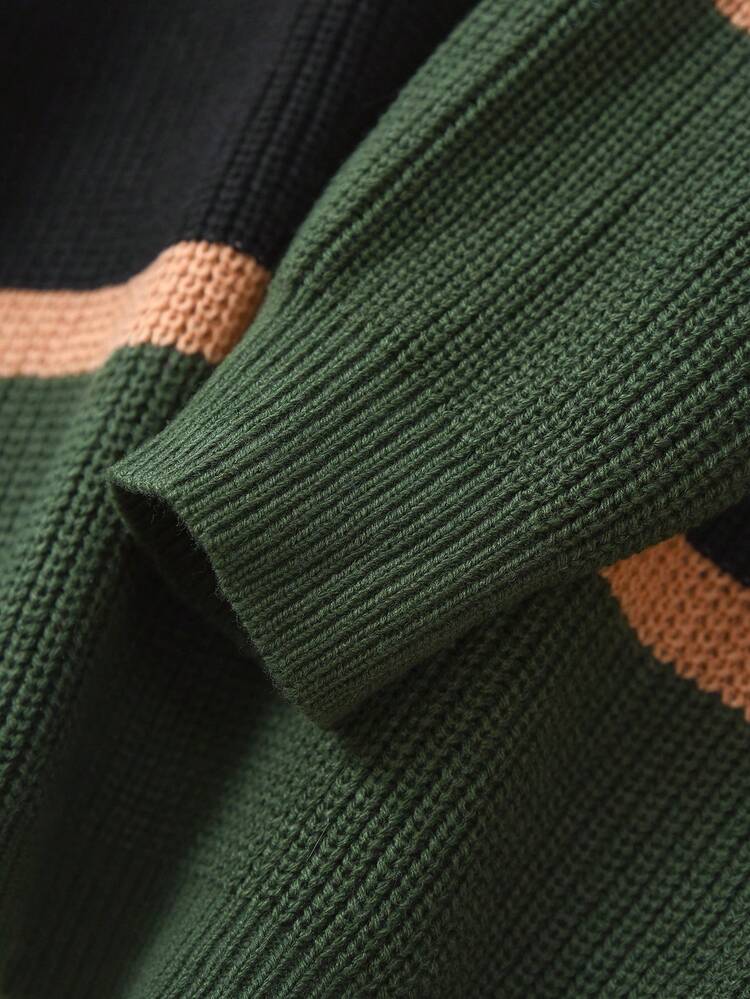 Women's Multi-Color Ombre V-Neck Long Sleeve Sweater