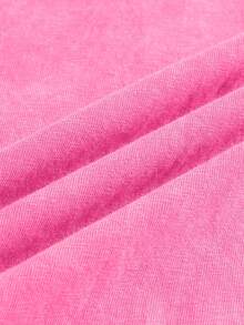 ROMWE MEN Grunge Punk 男士夏季字母狗印花休闲无袖上衣 - 粉色 - 查看 6