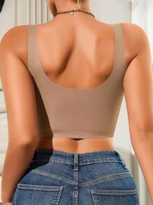 1pc Wireless Seamless Bra For Women - Chocolate Brown - View 2