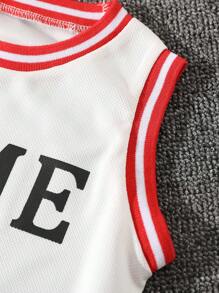 SHEIN 3 pezzi/set Divise da basket per l'allenamento per bambini, outfit sportivi estivi per ragazzi - Multicolore - Visualizzare 5