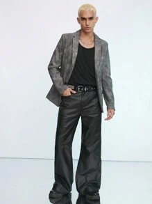 Manfinity VCAY Woven Casual Men's Blazer, For Fall Winter - Black - View 4