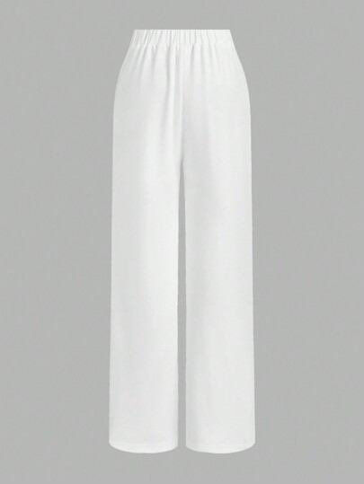 SHEIN TaskFit 女士抽绳休闲直筒工装裤，柔软有弹性