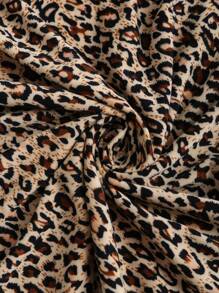 SHEIN Unity 3pcs White & Black Leopard Print Bodysuit Set - Multicolor - View 7