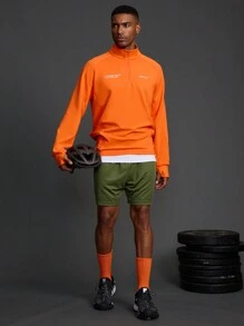 Gym Rark Áo nỉ thể thao in chữ Boyfriend Style dành cho nam, Xuân Thu, Tay dài màu cam - trái cam - Xem 4