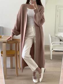 DAZY Women's Solid Color Long Lantern Sleeve Cardigan For Spring And Autumn,Long Sleeve Tops