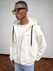 AKNOTIC Business Casual Chaleco casual de punto ajustado con capucha para hombres, adecuado para otoño