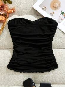 SHEIN VCAY 女式休闲针织网眼贴身吊带背心