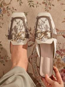 CUCCOO TILAWA Embroidered Metal Decor Fashion High Heel Pumps Spring Shoes Spring Break Easter - Apricot - View 7