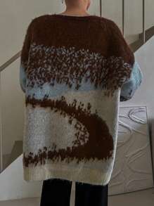 DAZY Áo khoác cardigan dài tay cổ chữ V cài nút phía trước cho nữ, trang phục thường ngày mùa thu - Nhiều màu - Xem 4