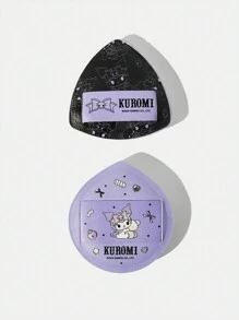 HELLO KITTY AND FRIENDS | SHEIN 2 件卡通黑米和字母图案粉扑套装 - 彩色 - 查看 9