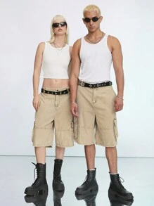 Manfinity VCAY New Men's Casual Woven Casual Sports Shorts - Khaki - View 5