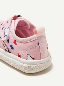 Girls' Pink Canvas Shoes With Cartoon Rabbit Pattern And Fashionable, Comfortable, Suitable For Daily And Sports Wear, Four Seasons - Pink - View 6