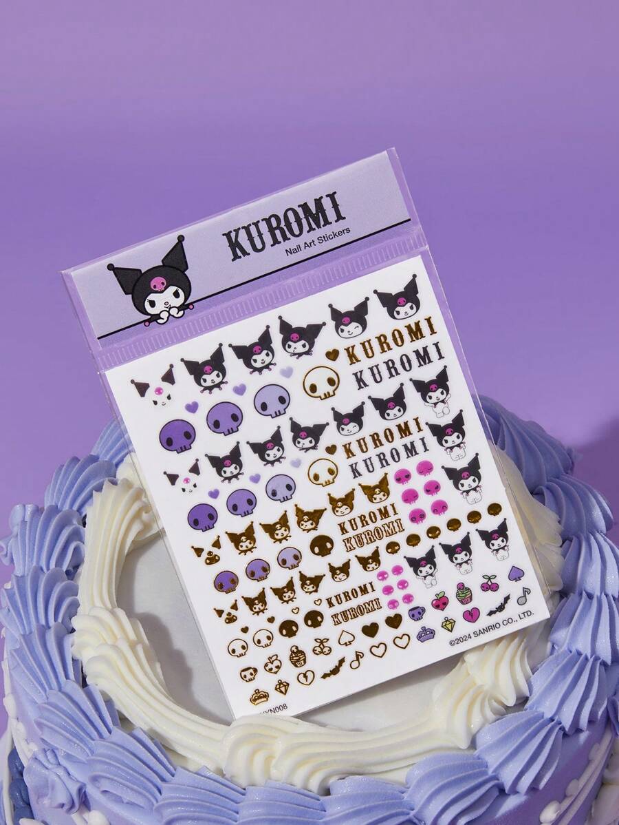 HELLO KITTY AND FRIENDS | SHEIN Kuromi Nail Art Stickers Set