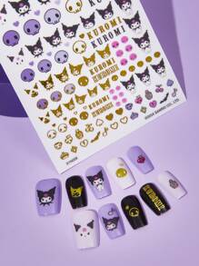 HELLO KITTY AND FRIENDS | SHEIN Kuromi Nail Art Stickers Set