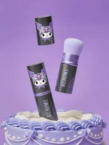 HELLO KITTY AND FRIENDS | SHEIN Sanrio Kuromi Pattern Retractable Face Makeup Brush - Purple - View 2