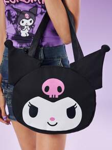 HELLO KITTY AND FRIENDS | SHEIN 卡通 图案手提袋 - 黑色 - 查看 3