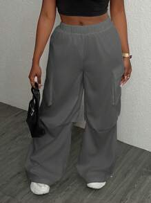 Slaydiva Street Cargo Pocket Parachute Pants