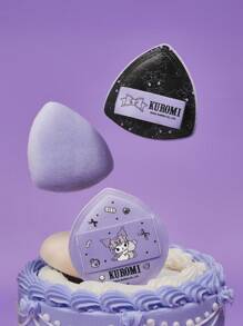 HELLO KITTY AND FRIENDS | SHEIN 2 件卡通黑米和字母图案粉扑套装 - 彩色 - 查看 2