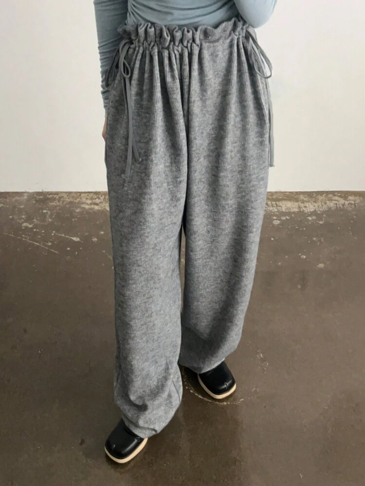 Women's Floral Petal Tie Waist Loose Harem Pants