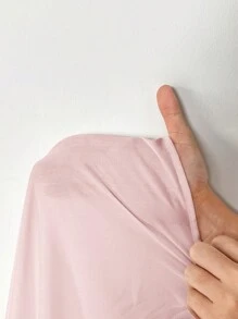 SHEIN EZwear Váy xòe màu hồng cỡ lớn cho nữ - Hồng - Xem 7