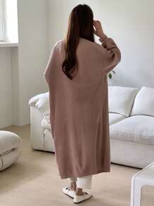 DAZY Women's Solid Color Long Lantern Sleeve Cardigan For Spring And Autumn,Long Sleeve Tops