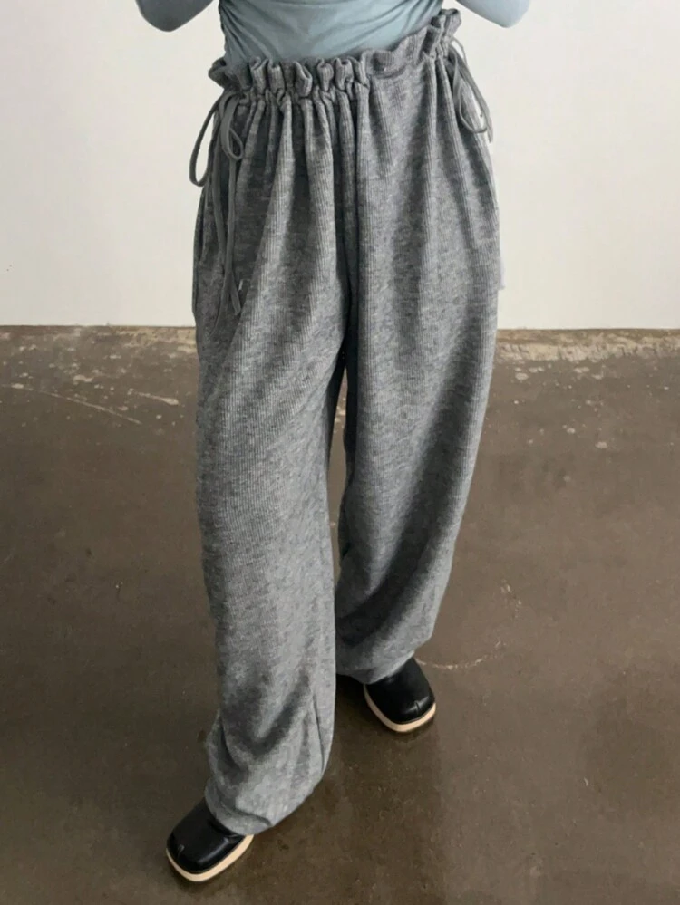 Women's Floral Petal Tie Waist Loose Harem Pants