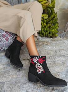 Styleloop Botas de tobillo de moda para mujeres, botines cortos y sencillos de otoño