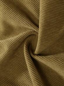 Manfinity Roghcode Men's Solid Color Minimalist Casual Short Sleeve Shirt - Brown - View 3