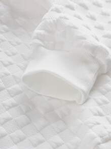 SHEIN Áo nỉ rộng rãi in chữ dành cho bé trai tuổi teen, trang phục thể thao thường ngày. - trắng - Xem 8