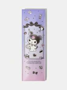 HELLO KITTY AND FRIENDS | SHEIN 4pcs  Kuromi Print Dual-Ended Eye Makeup Brushes Set (Including Packaging)