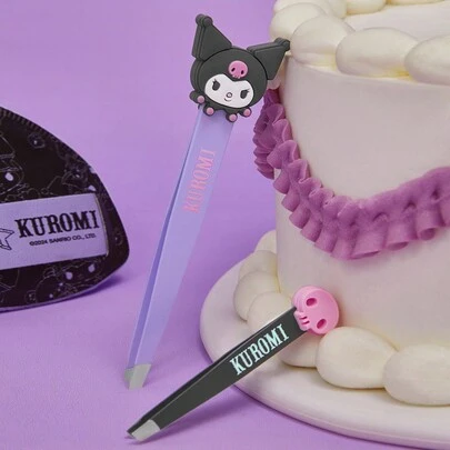 HELLO KITTY AND FRIENDS | SHEIN 2pcs 3D  Kuromi Design Eyebrow Tweezers Set