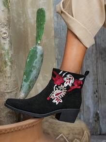 Styleloop Botas de tobillo de moda para mujeres, botines cortos y sencillos de otoño