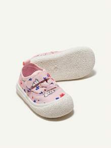 Girls' Pink Canvas Shoes With Cartoon Rabbit Pattern And Fashionable, Comfortable, Suitable For Daily And Sports Wear, Four Seasons - Pink - View 3