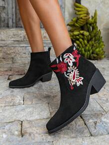 Styleloop Botas de tobillo de moda para mujeres, botines cortos y sencillos de otoño