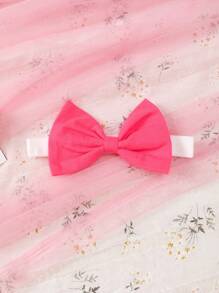 SHEIN Newborn Baby Girl Fashion Mesh Design Dress, Pink