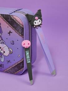 HELLO KITTY AND FRIENDS | SHEIN 2pcs 3D  Kuromi Design Eyebrow Tweezers Set - Purple - View 4