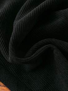 Plus Size Elastic Waist Straight Leg Casual Fashionable Street Style Pants - Black - View 4