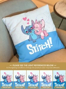 Disney 1pc Stitch Throw Pillowcase, Disney Bedding, Stitch Stuff, Pillow Sham, Lilo&Stitch, Cartoon Pattern Pillow Sham, Pillow Cover, Soft And Cozy Home Textile, Sofa Decoration, Anti-Tearing And Easy Care, Fits For Couch, Bed, Bedroom, Living Room, Suitable For All Seasons, Bedding Gifts, Pillowcase Without Filling, Machine Washable, Back To School