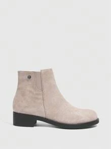 CUCCOO BIZCHIC Botas cortas versátiles de moda para mujeres - Albaricoque - Ver 9