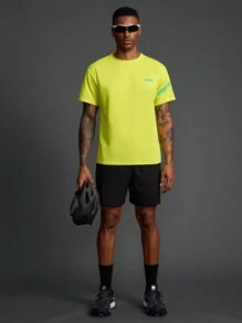 Manfinity Sport Polished Boyfriend Style Men's Crew Neck Short Sleeve Casual Athletic T-Shirt & Tank Top,Gym Clothes