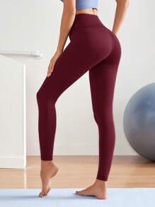 Easithlete 纯色高腰修身紧身裤休闲日常穿着，运动