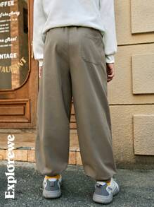 SHEIN Jungen Luftige, Mücken-Abweisende Cargo Hosen mit Weitem Bein für den Sommer