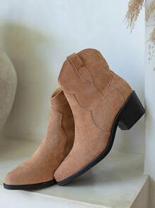 Styleloop Women Fashion Party All-Match Classic White Boots Fall - Black - View 9