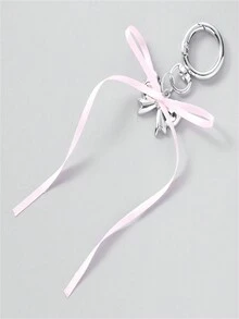 ROMWE Kawaii Llavero con forma de corazón, pentagrama y lazo - Negro - Ver 5