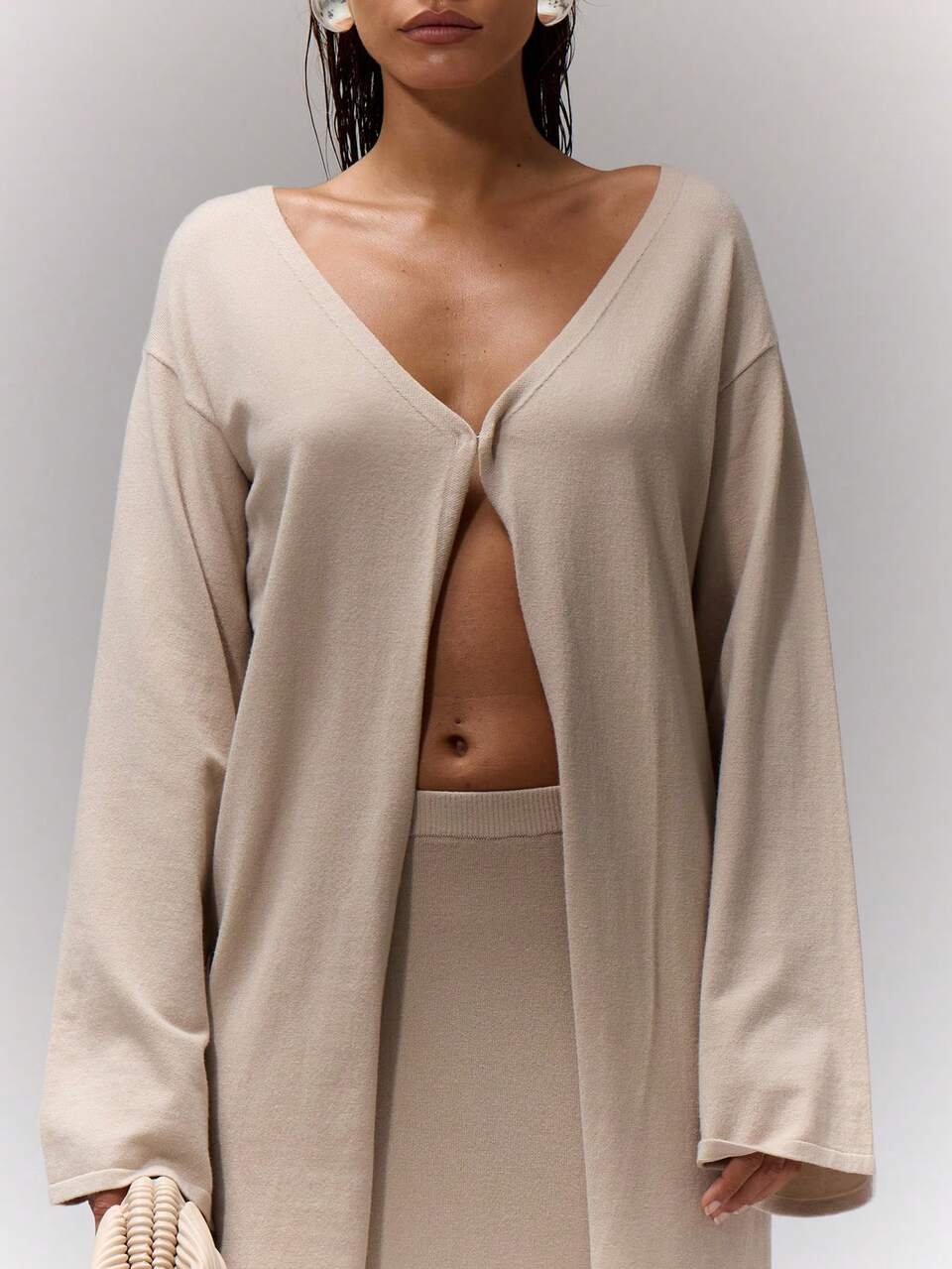 Knit Long Sleeve Long Cardigan Only Chic
