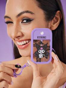 HELLO KITTY AND FRIENDS | SHEIN Cartoon Kuromi Pattern Semi-Transparent Portable Spray Bottle,Valentine's Day - Purple - View 2