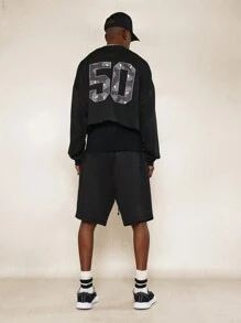 SUMWON Premium Oversized Coordinated Summer Set XXIII Studio Collection Short Sleeve Athletic Streetwear Sweatshirt Jort Set