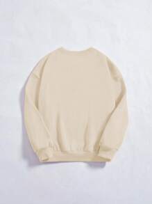 Sweatshirt Kerah Bulat Nyaman & Serbaguna untuk Anak Perempuan, Cocok untuk Aktivitas Luar Ruangan (Tema Halloween) - Aprikot - View 2